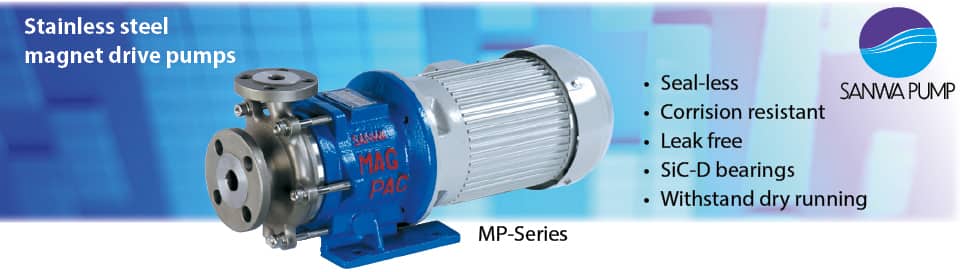 SANWA magnetic centrifugal pumps stainless steel